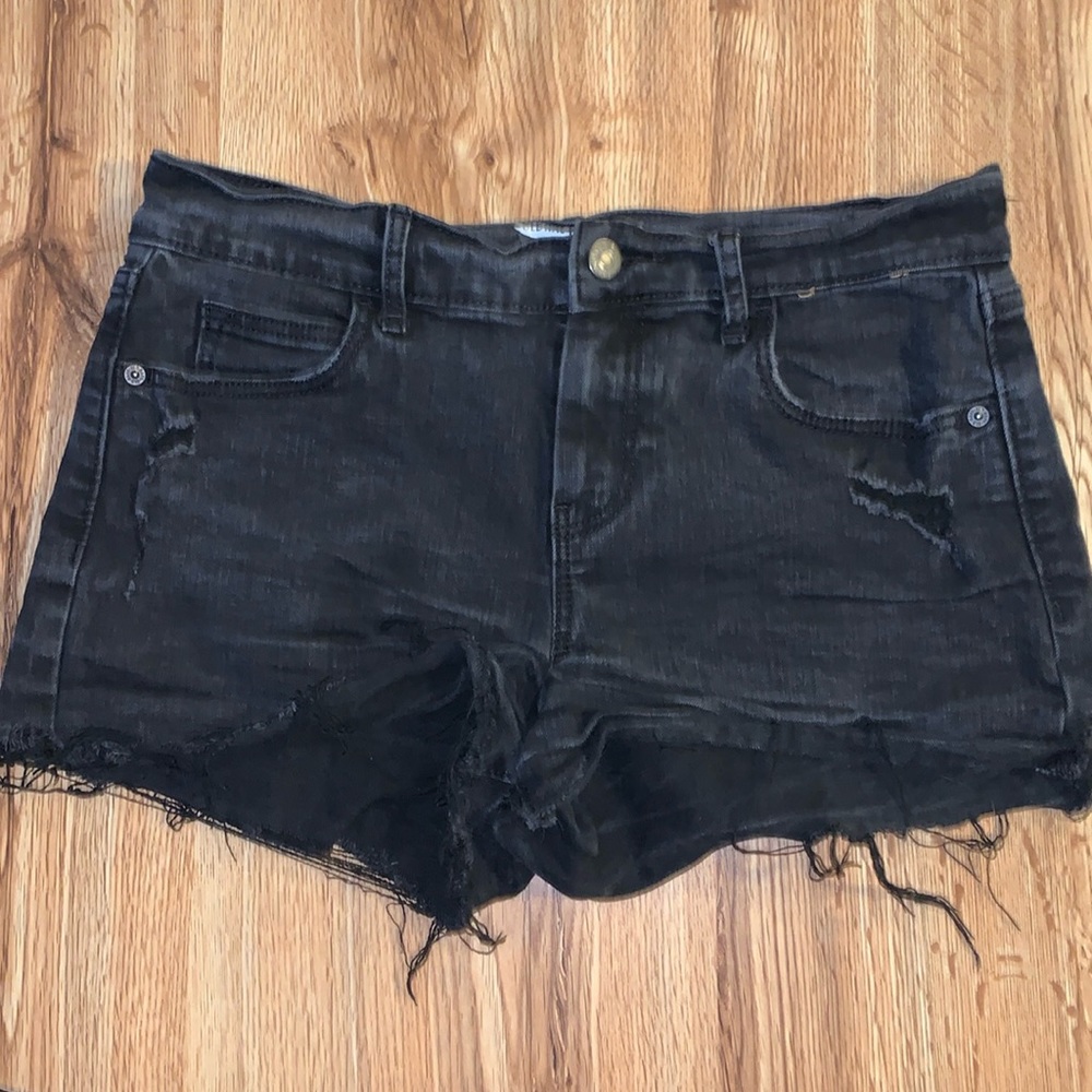 Old navy black  denim boyfriend short
